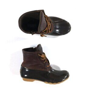 Sperry Brown Winter Rain Boots Waterproof Design